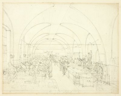 Estudio para la Oficina de Sellos, de Microcosm of London de Augustus Charles Pugin