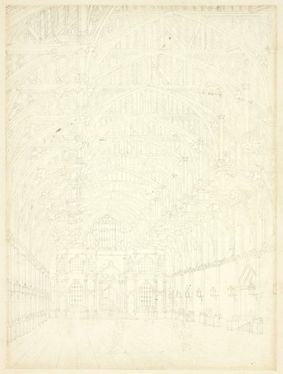 Estudio para Westminster Hall, de Microcosm of London de Augustus Charles Pugin