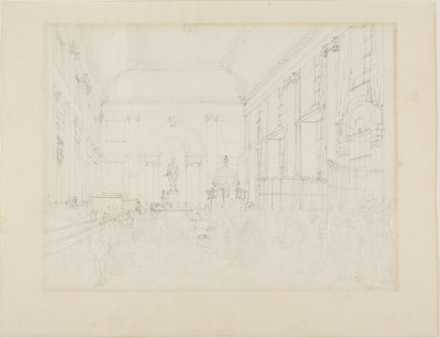 Estudio para el Gran Salón, Banco de Inglaterra de Augustus Charles Pugin