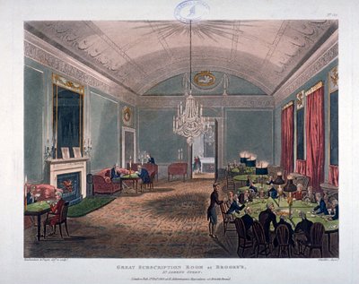 La Gran Sala de Suscripción, interior del Club de Brooks, St James