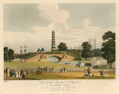 Vista del puente y la pagoda, St James