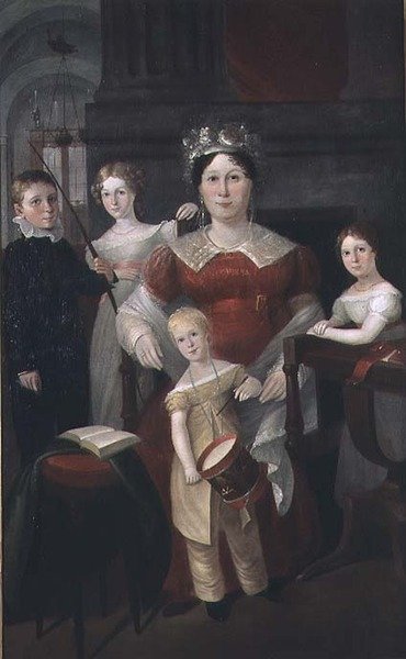 Retrato de la Sra. John Piper y familia, c.1826 de Augustus Earle