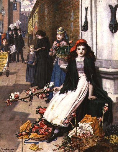 En la esquina de una calle de Londres de Augustus Edward Mulready