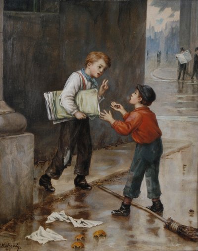 La suerte en un momento de Augustus Edwin Mulready
