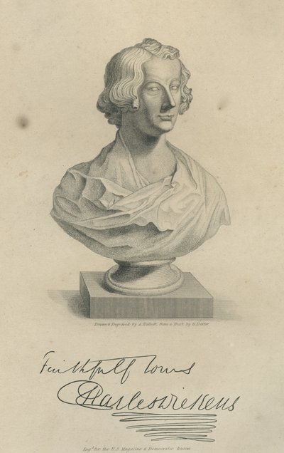 Charles Dickens, después de un busto de Henry Dexter, c.1942 de Augustus Halbert