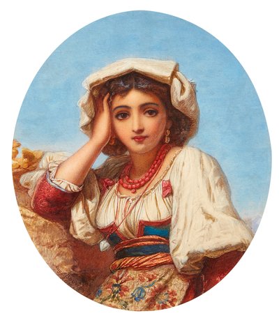 Cabeza de una chica italiana de Augustus Jules Bouvier