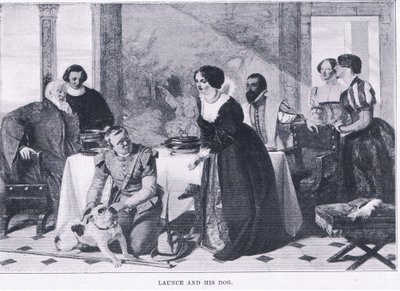 Launce y su perro, de The Magazine of Art 1893, Cassell and Company de Augustus Leopold Egg