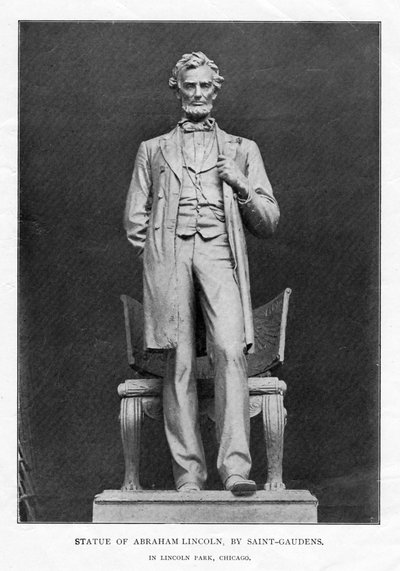 Estatua de Abraham Lincoln, Lincoln Park, Chicago, 1887 de Augustus Saint Gaudens