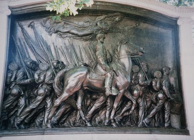 El Memorial de Robert Gould Shaw (1837-63) al Regimiento 54 de Massachusetts Afroamericano de Augustus Saint Gaudens