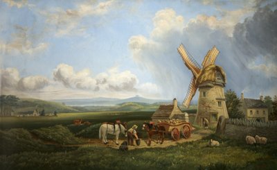 Molino de viento de Kearsey, Minchinhampton Common, Gloucestershire de Augustus Turner