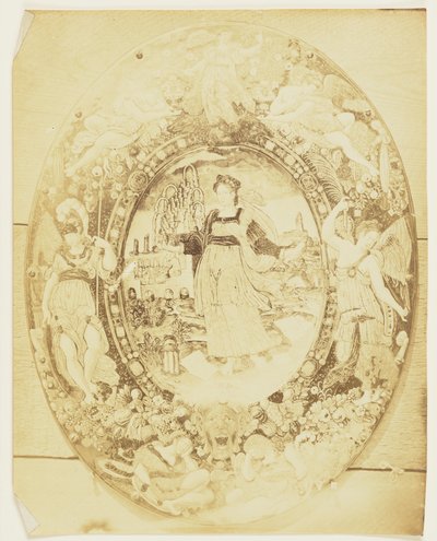 [Placa con la figura alegórica de la Gramática] de Augustus W. Franks
