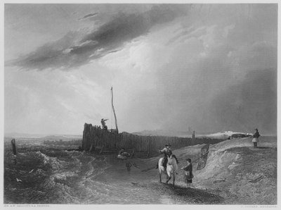 El Viejo Muelle en Littlehampton, del cuadro en la Galería Vernon (grabado) de Augustus Wall (after) Callcott