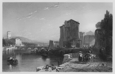 El puerto de Livorno, del cuadro en la Galería Vernon (grabado) de Augustus Wall (after) Callcott