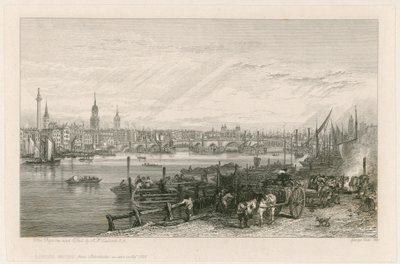 Construcción del nuevo puente de Londres, 1826 de Augustus Wall Callcott