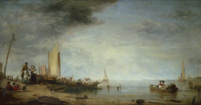 Barcos de mercado holandeses, Róterdam de Augustus Wall Callcott