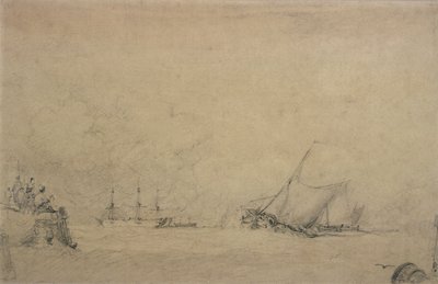 Lugger dirigiéndose a la boca de un puerto de Augustus Wall Callcott