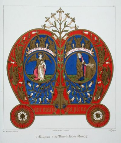 Monograma del nombre de Nuestra Señora Bendita, de 