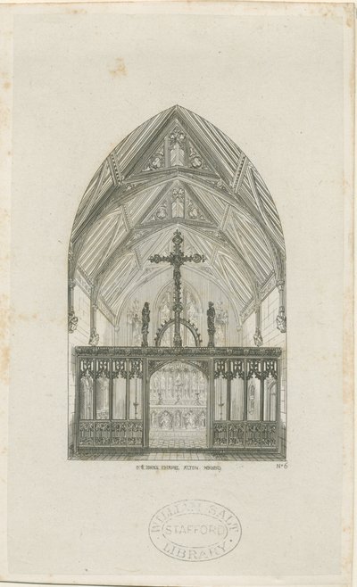 Alton - Interior de la Escuela del Convento de San Juan de Augustus Welby Northmore Pugin