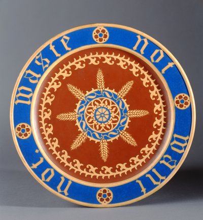 Plato de pan, fabricado por Minton and Company, c.1849 de Augustus Welby Northmore Pugin