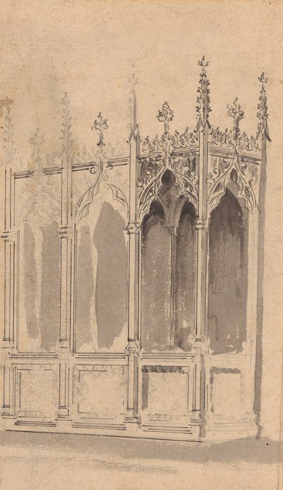 Diseño de un biombo gótico de Augustus Welby Northmore Pugin