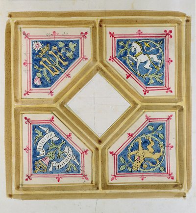 Diseño para el techo de la Cámara de los Comunes de Augustus Welby Northmore Pugin