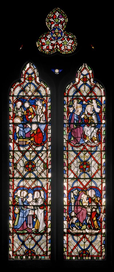 Ventana de la Capilla de la Virgen con Escenas de la Vida de la Virgen, 1851 de Augustus Welby Northmore Pugin