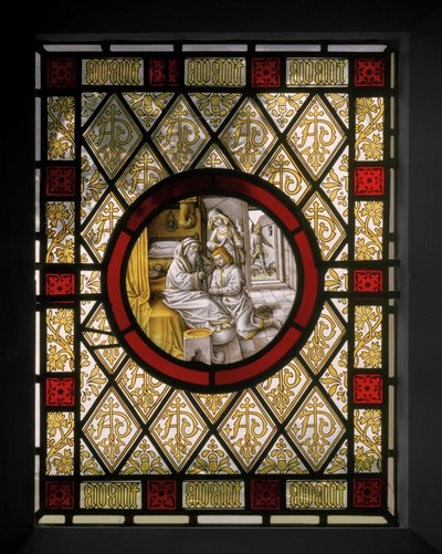 Ventana de la Biblioteca con Róndel Neerlandés, c.1844 de Augustus Welby Northmore Pugin