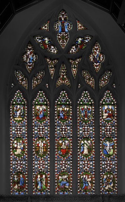 Misterios del Rosario, Ventana Este de la Capilla de Augustus Welby Northmore Pugin