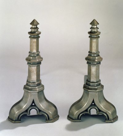 Par de Andirones de Estilo Gótico, c.1836 de Augustus Welby Northmore Pugin