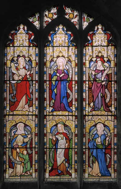 Rut, La Virgen María, Sara, Ana, Dorcas y Ana de Augustus Welby Northmore Pugin
