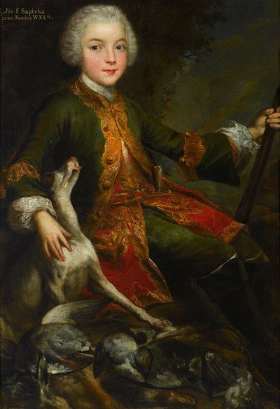 Retrato de Józef Sapieha 1737-1792, c. 1740 de Augustyn Mirys