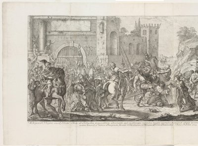Crucero La Virgen Deípara asoció a su Hijo Jesús corriendo al Gólgota (...) (título sobre objeto) de Aureliano Milani