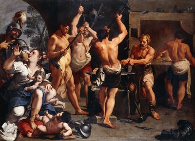 Marte y Venus en la fragua de Vulcano de Aureliano Milani