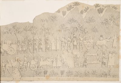 Cautivos y botín de la ciudad de Lachich, ilustración de Monumentos de Nínive, 1858 de Austen Henry Layard