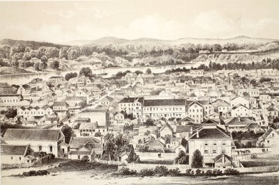 Brisbane, de La Historia de Australasia por David Blair, McGrady, Thomson y Niven, 1879 de Australian School