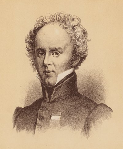 Teniente General Sir Richard Bourke, Octavo Gobernador de Nueva Gales del Sur (litografía en color) de Australian School