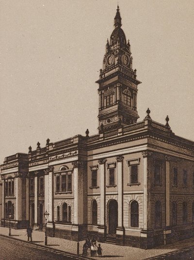 Melbourne, Australia: Ayuntamiento de Prahran (litografía) de Australian School
