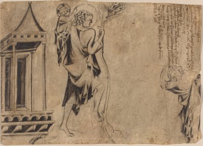 Un edículo con dos estudios de San Cristóbal de Austrian 14th Century