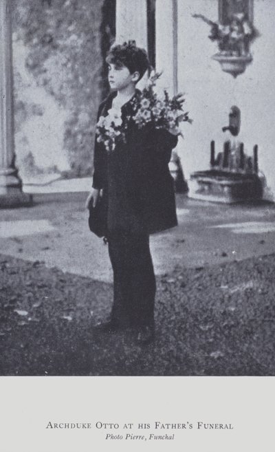 Archiduque Otto de Austria en el funeral de su padre en 1922 de Austrian Photographer