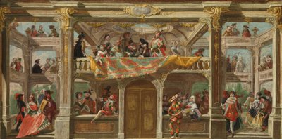 Un Baile de Máscaras en Bohemia, c.1748 de Austrian School