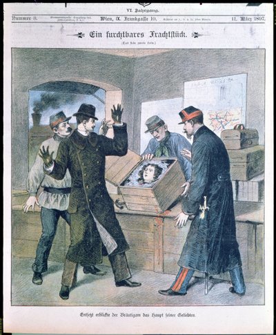 Un Cargamento Terrible, portada de la Illustrierte Zeitung, marzo de 1897 de Austrian School
