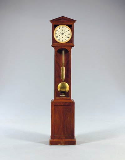 Reloj de pie mensual con ecuación del tiempo y calendario completo, 1806 de Austrian School