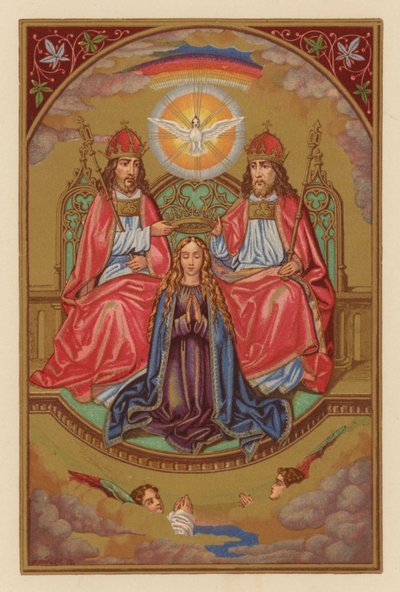 Coronación B M V (cromolito) de Austrian School