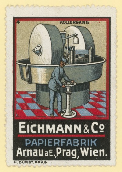 Eichmann & Co fabricantes de papel, Arnau am Elbe, Praga, Viena de Austrian School