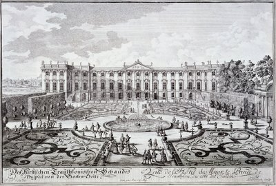 Fachada del jardín del Palacio del Príncipe de Trauthson, Viena c.1719 de Austrian School