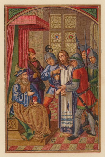 Herodes se burla del Señor (cromolito) de Austrian School