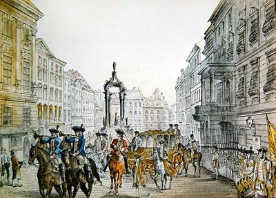 Cortejo imperial en el Graben, Viena, principios del siglo XIX de Austrian School