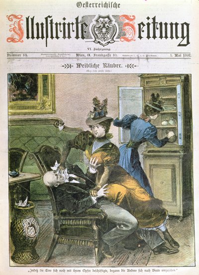 Damas Ladronas, portada de la Illustrierte Zeitung, mayo de 1897 de Austrian School