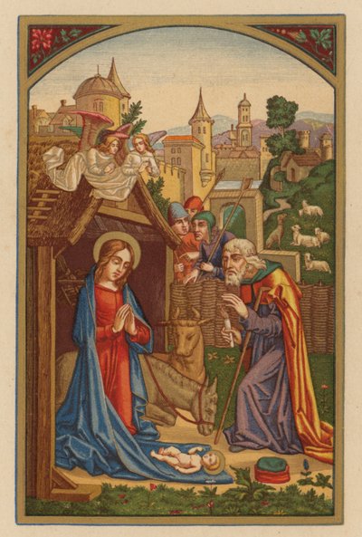 La Natividad del Señor (cromolito) de Austrian School