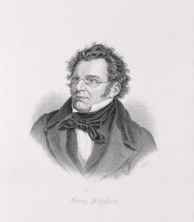 Retrato de Franz Schubert (1768-1827) de Austrian School